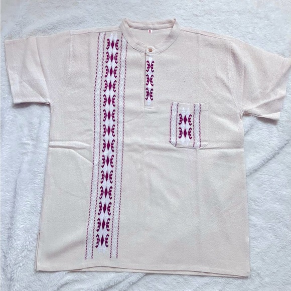 unbranded Other - Ao Po’i Men’s Shirt (Size L) Paraguayan Traditional Embroidery